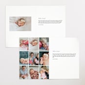 "Delicate" - Birth Announcements in Powder by Sara Hicks Malone - Interior Options