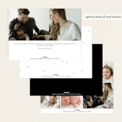 "Signature Name" - Birth Announcements in Coal by Meggy Masters - Back of Card Options