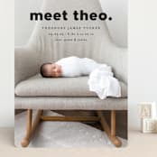 "Simple Statement" - Birth Announcements in Onyx by Erica Krystek - Front
