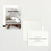 "Simple Statement" - Birth Announcements in Onyx by Erica Krystek - Assembled