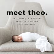 "Simple Statement" - Birth Announcements in Onyx by Erica Krystek - Detail