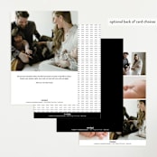"overjoyed script" - Birth Announcements in Onyx by Lindsay Stetson Thompson - Back of Card Options