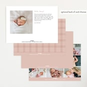 "Watercolor bouquet" - Birth Announcements in Peach by Stacey Meacham - Back of Card Options