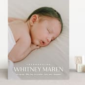 "Baby Classic" - Birth Announcements in Cloud by Carolyn MacLaren - Front