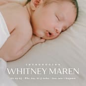 "Baby Classic" - Birth Announcements in Cloud by Carolyn MacLaren - Detail