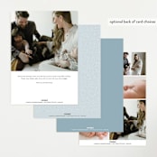 "Corduroy" - Birth Announcements in Sky by Lea Delaveris - Back of Card Options