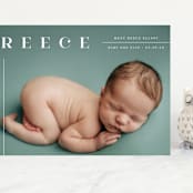 "Tiny Sophisticated" - Birth Announcements in Cotton by Carolyn MacLaren - Front