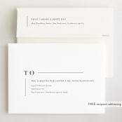 "Tiny Sophisticated" - Birth Announcements in Cotton by Carolyn MacLaren - FREE Recipient Addressing