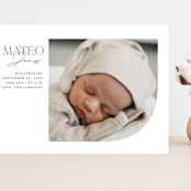 "Modern Arc" - Birth Announcements in Snow by Erin Deegan - Front