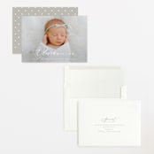 "Serenity" - Birth Announcements in Cloud by Everett Paper Goods - Assembled