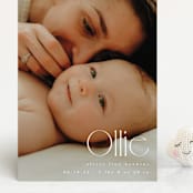 "Ollie" - Birth Announcements in Cotton by Kristie Kern - Front