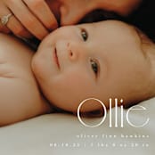 "Ollie" - Birth Announcements in Cotton by Kristie Kern - Detail