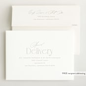 "Ollie" - Birth Announcements in Cotton by Kristie Kern - FREE Recipient Addressing
