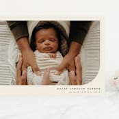 "Simple Photo" - Birth Announcements in Almond by Brianne Larsen - Front
