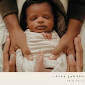 "Simple Photo" - Birth Announcements in Almond by Brianne Larsen - Detail