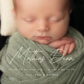 "Simplest Script" - Birth Announcements in Clay by Erica Krystek - Detail