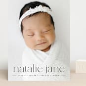 "Announcing Baby" - Birth Announcements in Onyx by Erin Deegan - Front