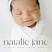 "Announcing Baby" - Birth Announcements in Onyx by Erin Deegan - Detail