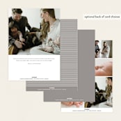 "Typographic Mix" - Birth Announcements in Snow by Michelle Taylor - Back of Card Options
