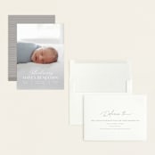 "Typographic Mix" - Birth Announcements in Snow by Michelle Taylor - Assembled