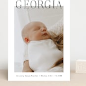 "The Chic Side" - Birth Announcements in Ink by Carolyn MacLaren - Front