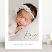 "Corner Hello" - Birth Announcements in Midnight by Jackie Crawford - Front