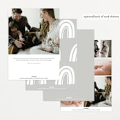 "Corner Hello" - Birth Announcements in Midnight by Jackie Crawford - Back of Card Options