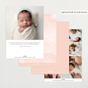 "our rainbow" - Birth Announcements in Rose by Angela Garrick - Back of Card Options