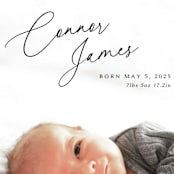 "On The Horizon" - Birth Announcements in Obsidian by Kaydi Bishop - Detail