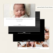 "Sweet Introduction" - Birth Announcements in Ink by Chryssi Tsoupanarias - Back of Card Options