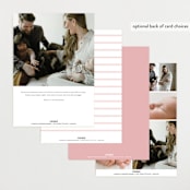 "Portraiture" - Birth Announcements in Rose by Alexandra Cohn - Back of Card Options