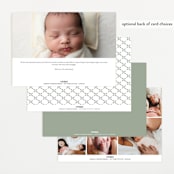 "Understated" - Birth Announcements in Lily by Sara Hicks Malone - Back of Card Options
