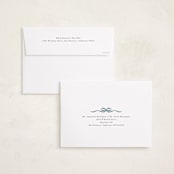 "bows and stripes" - Birth Announcements in Lagoon by Lori Wemple - FREE Recipient Addressing