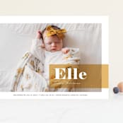 "Magazine Block" - Birth Announcements in Marigold by Maria Hilas-Louie - Front