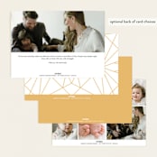 "Magazine Block" - Birth Announcements in Marigold by Maria Hilas-Louie - Back of Card Options