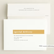 "Magazine Block" - Birth Announcements in Marigold by Maria Hilas-Louie - FREE Recipient Addressing