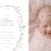 "Dottie" - Birth Announcements in Sweet Pea by Erin L. Wilson - Detail