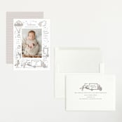 "Special Delivery" - Birth Announcements in Slate by Morgan Ramberg - Assembled
