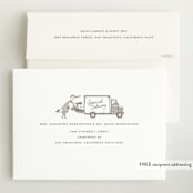 "Special Delivery" - Birth Announcements in Slate by Morgan Ramberg - FREE Recipient Addressing