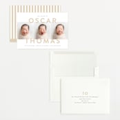 "Trio Overlay" - Birth Announcements in Sand by Carolyn MacLaren - Assembled