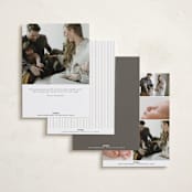 "Simply Lovely" - Birth Announcements in Pearl by Pixel and Hank - Back of Card Options