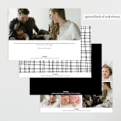 "Simply" - Birth Announcements in Noir by AK Graphics - Back of Card Options