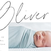 "Simply" - Birth Announcements in Noir by AK Graphics - Detail
