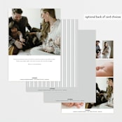 "Modern Arc" - Birth Announcements in Snow by Erin Deegan - Back of Card Options