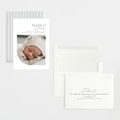"Modern Arc" - Birth Announcements in Snow by Erin Deegan - Assembled
