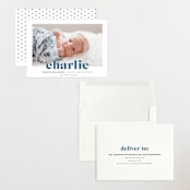 "Bold Nickname" - Birth Announcements in Bluebird by Shirley Lin Schneider - Assembled