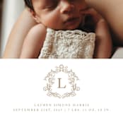 "Crested" - Birth Announcements in Fawn by mo kelley - Detail
