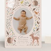 "Little Friends" - Birth Announcements in Buttercream by Vera Lim - Front