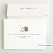 "Little Friends" - Birth Announcements in Buttercream by Vera Lim - FREE Recipient Addressing