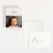 "Laurel Crest" - Birth Announcements in Muslin by Jessica Williams - Assembled